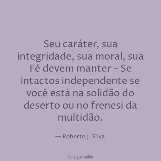Seu caráter