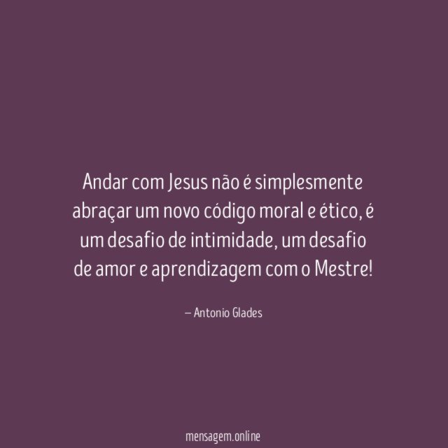 Andar com Jesus não é simplesmente abraçar um
