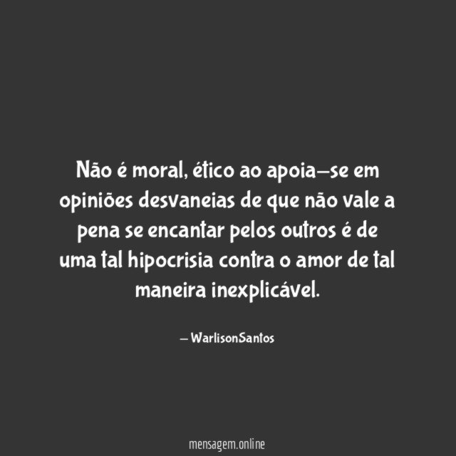 Não é moral