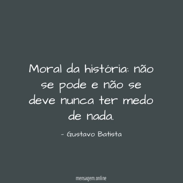 Moral da história