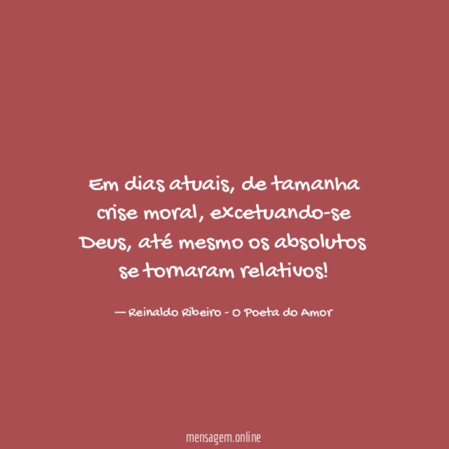 Em dias atuais