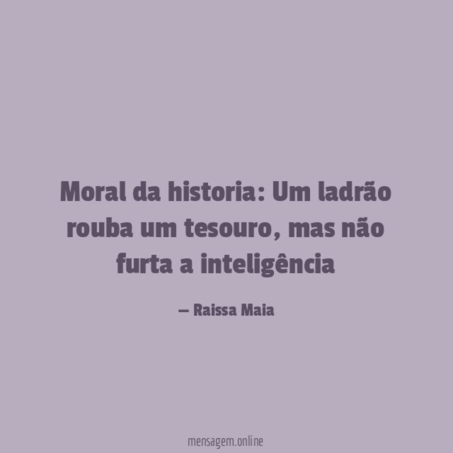 moral da historia