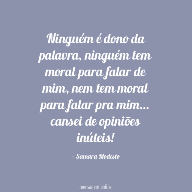 Ninguém é dono da palavra