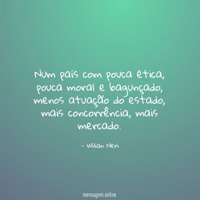 Num país com pouca ética