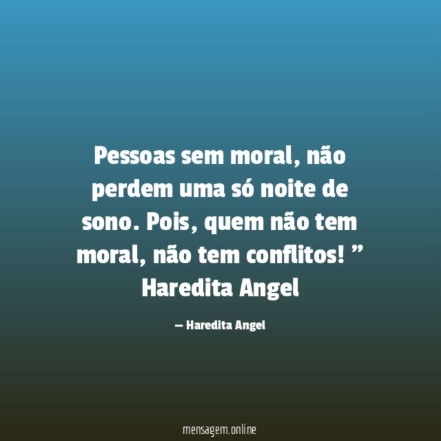 Pessoas sem moral