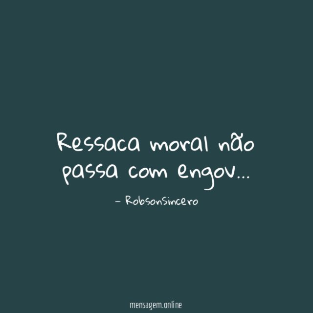 Ressaca moral não passa com engov