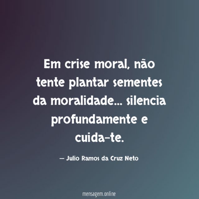 Em crise moral