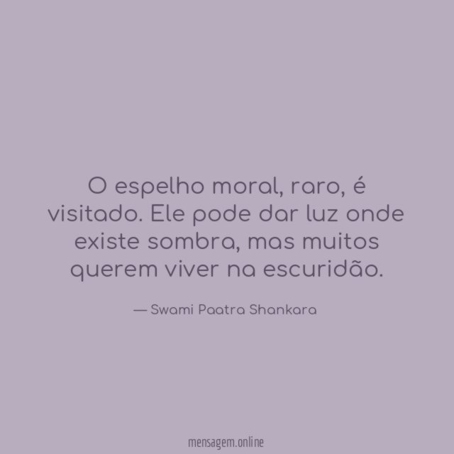 O espelho moral