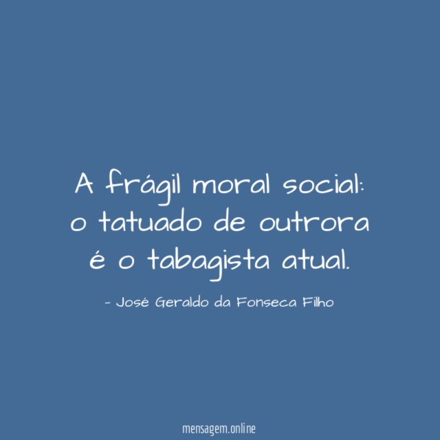 A frágil moral social
