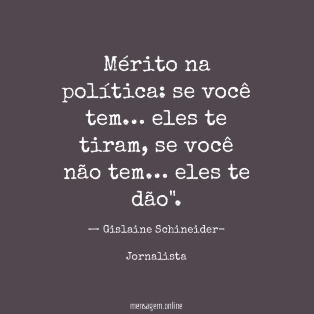 Mérito na política