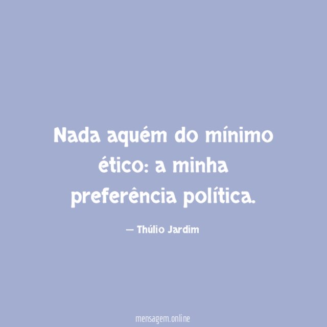 Nada aquém do mínimo ético