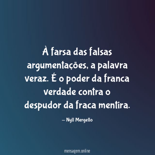 À farsa das falsas argumentações