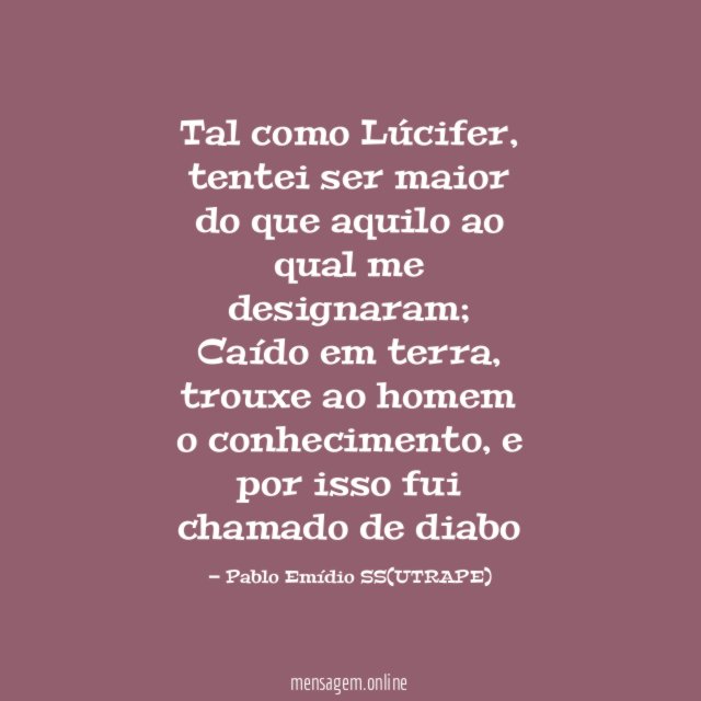 Tal como Lúcifer