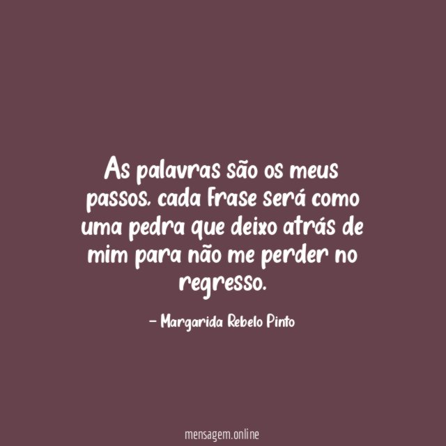 As palavras são os meus passos