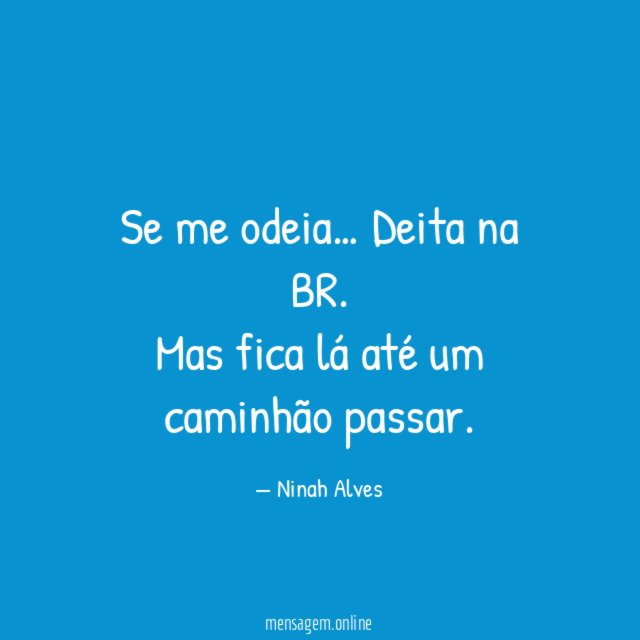 Se me odeia