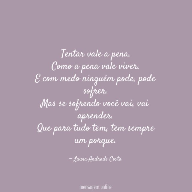 Tentar vale a pena