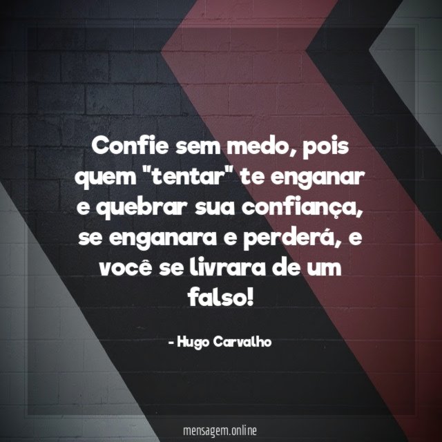 Confie sem medo