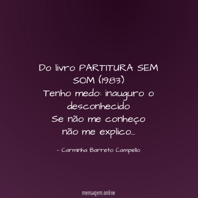 Do livro PARTITURA SEM SOM (1983)