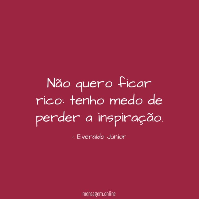 Não quero ficar rico