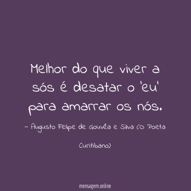 Melhor do que viver a sós é desatar