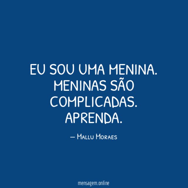 Eu sou uma menina