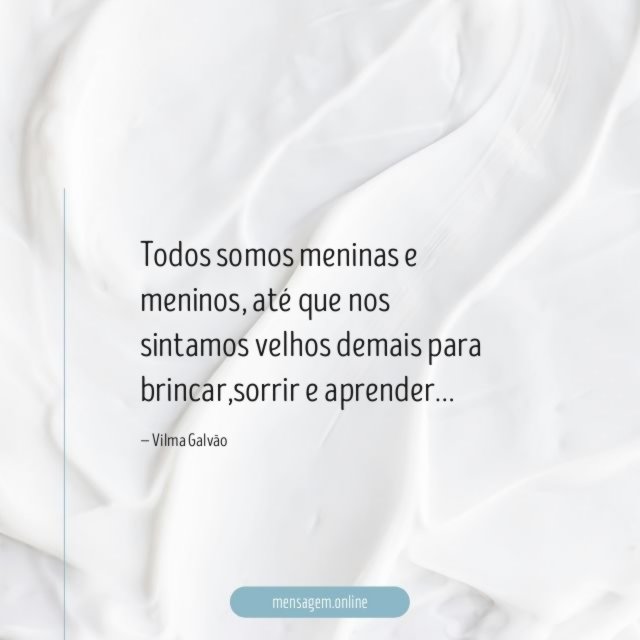 Todos somos meninas e meninos