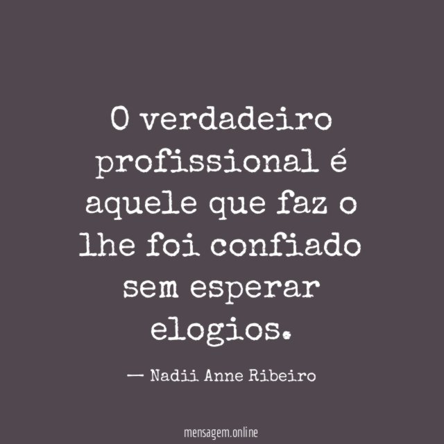 O verdadeiro profissional é aquele que faz