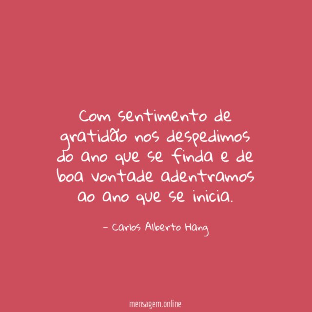 Com sentimento de gratidão nos despedimos do ano