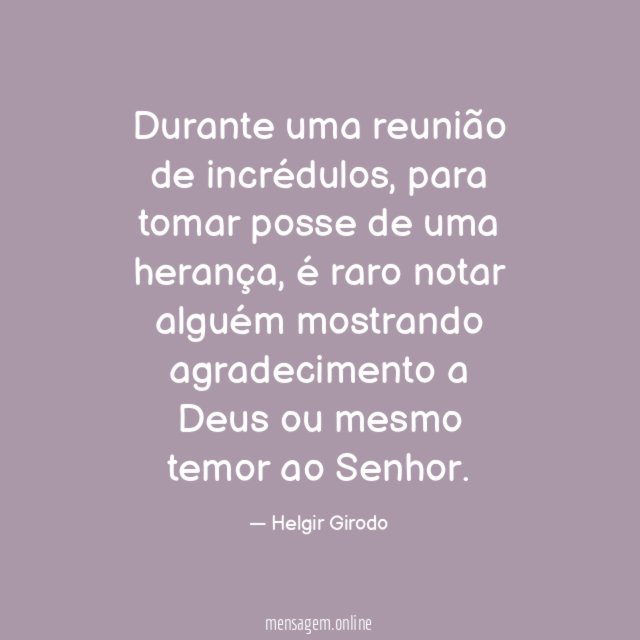 Durante uma reunião de incrédulos