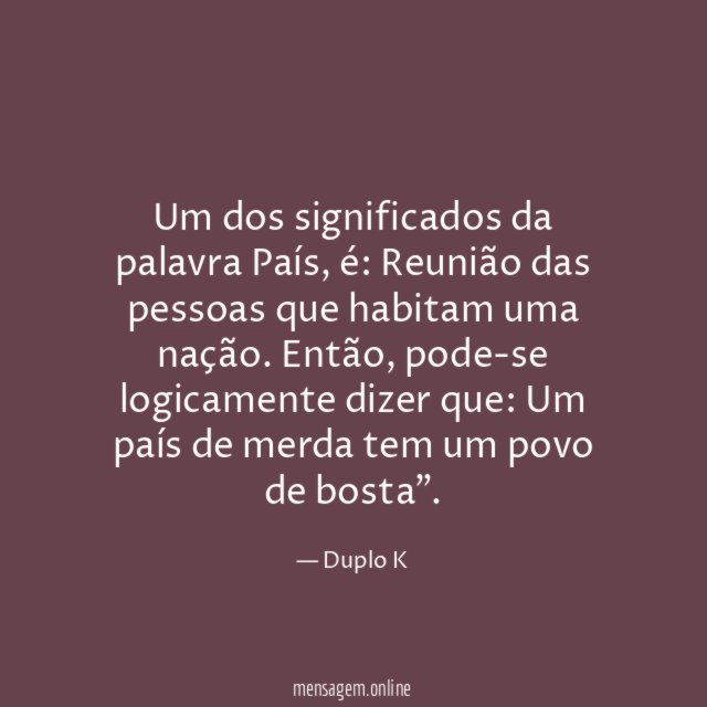 Um dos significados da palavra País