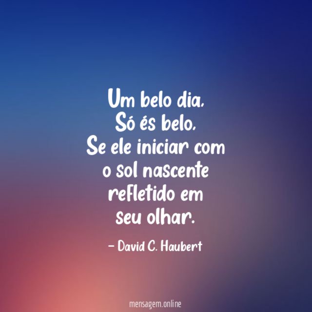 Um belo dia