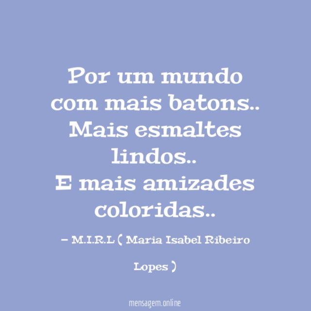 Por um mundo com mais batons