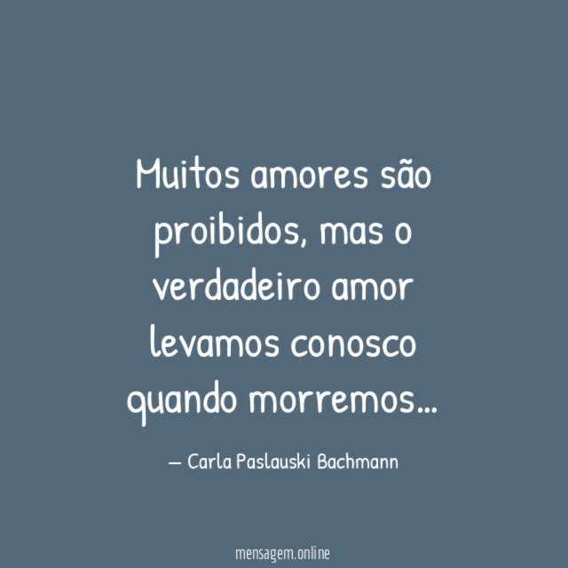 Muitos amores são proibidos