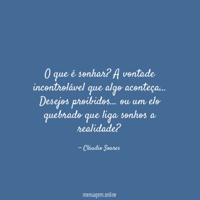 O que é sonhar
