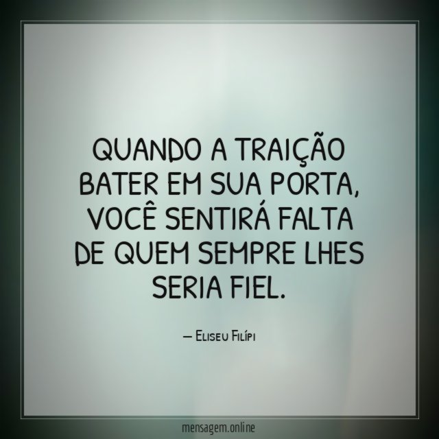 Quando a traição bater em sua porta
