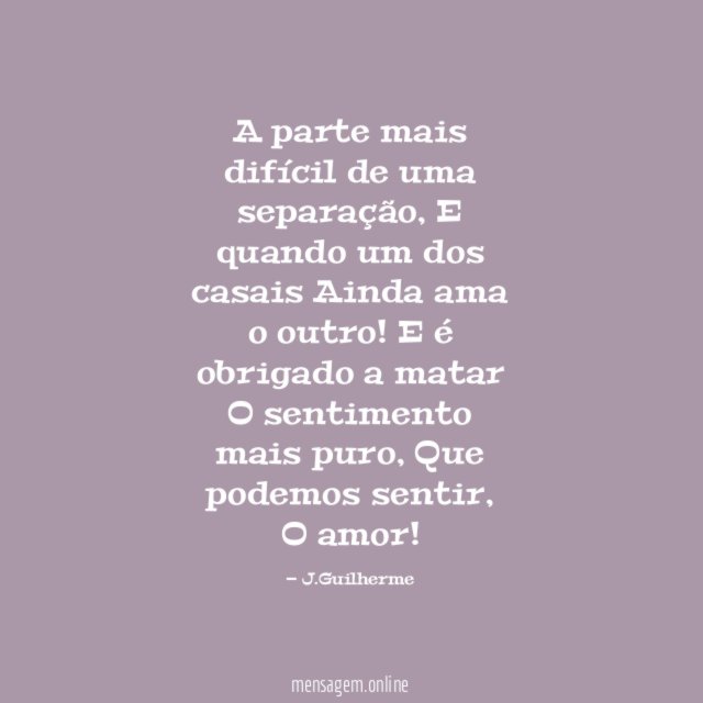 A parte mais difícil de uma separação