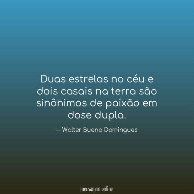 Duas estrelas no céu e dois casais na