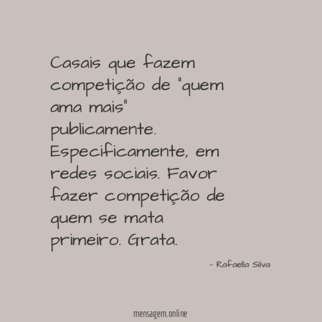 Casais que fazem competição de "quem ama mais" publicamente