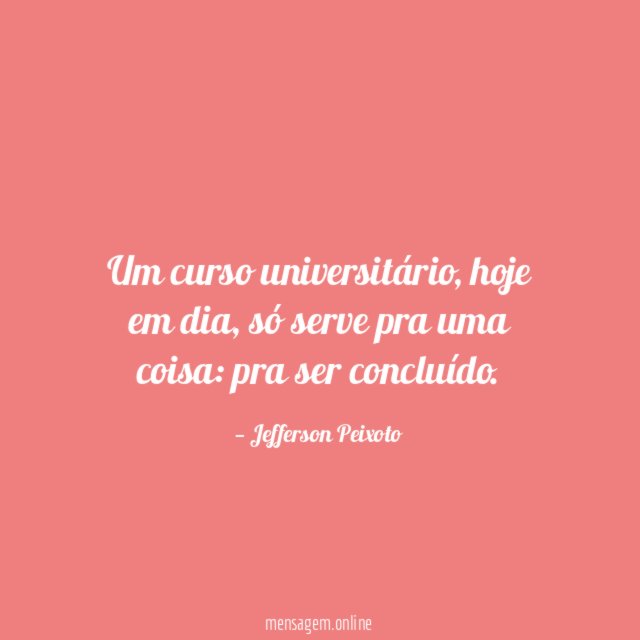Um curso universitário