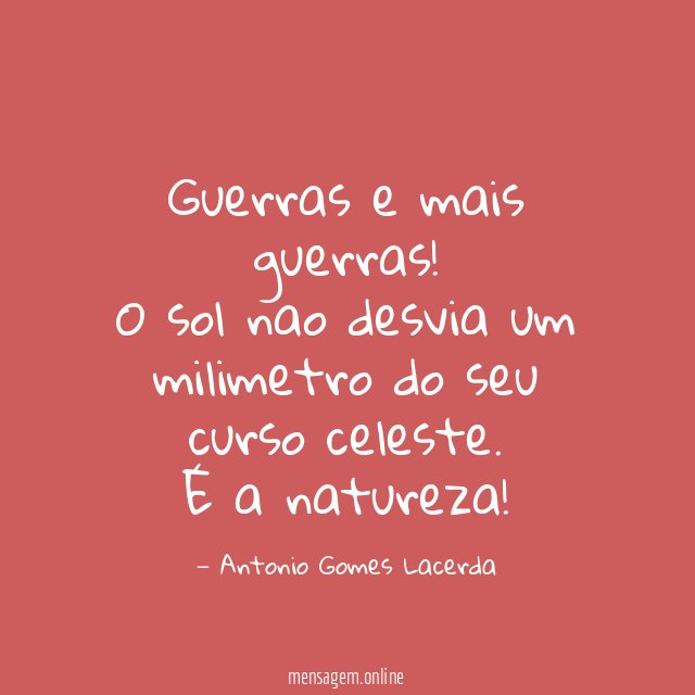 Guerras e mais guerras