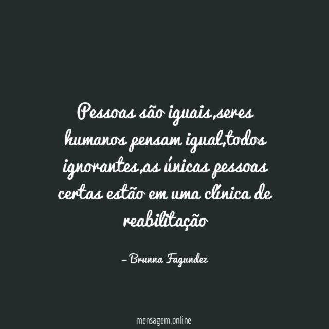 Pessoas são iguais