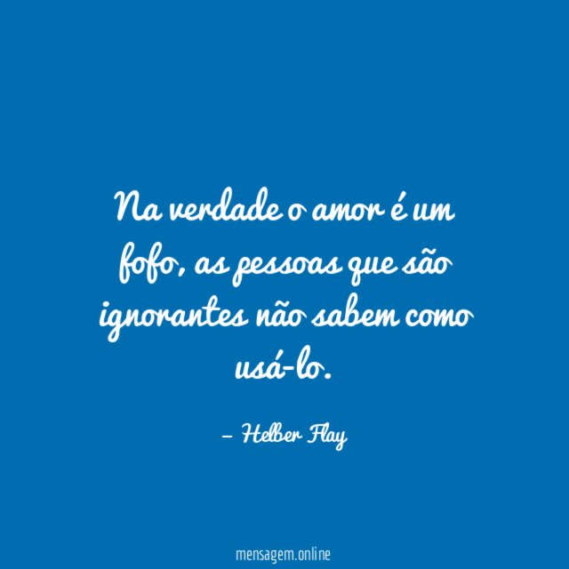 Na verdade o amor é um fofo