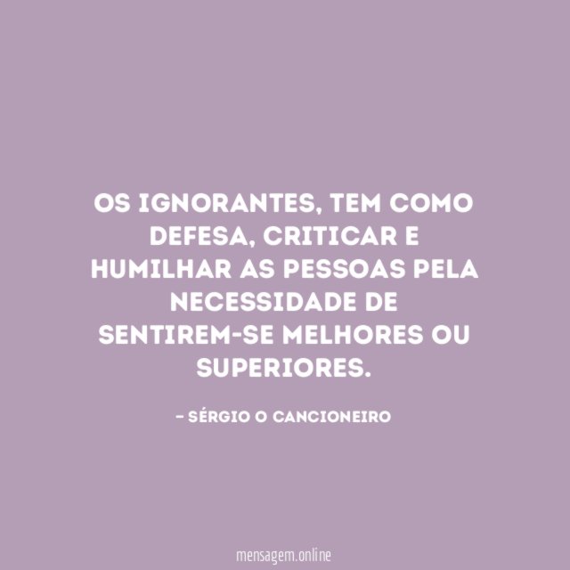 Os ignorantes