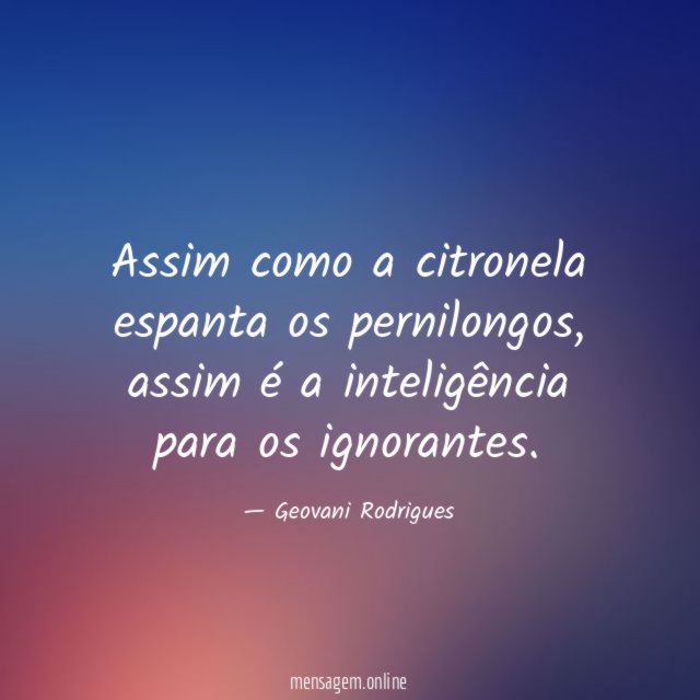 Assim como a citronela espanta os pernilongos