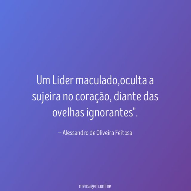 Um Líder maculado