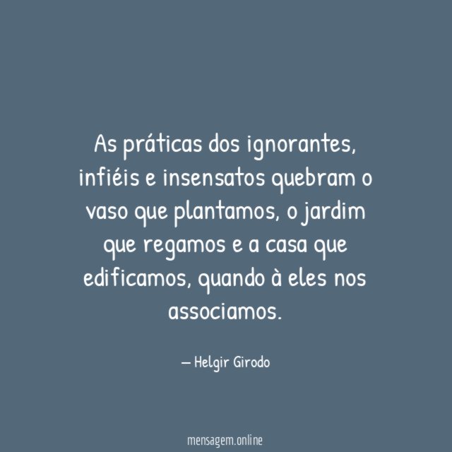 As práticas dos ignorantes