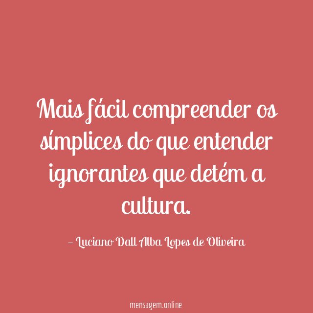 Mais fácil compreender os símplices do que entender