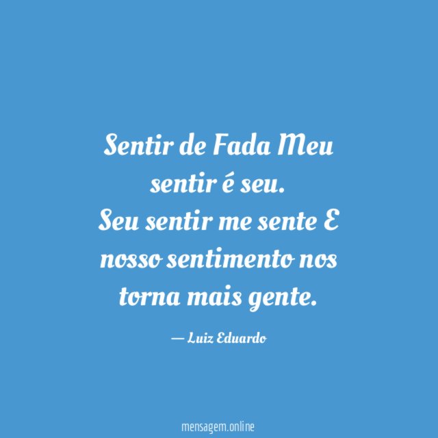 Sentir de Fada