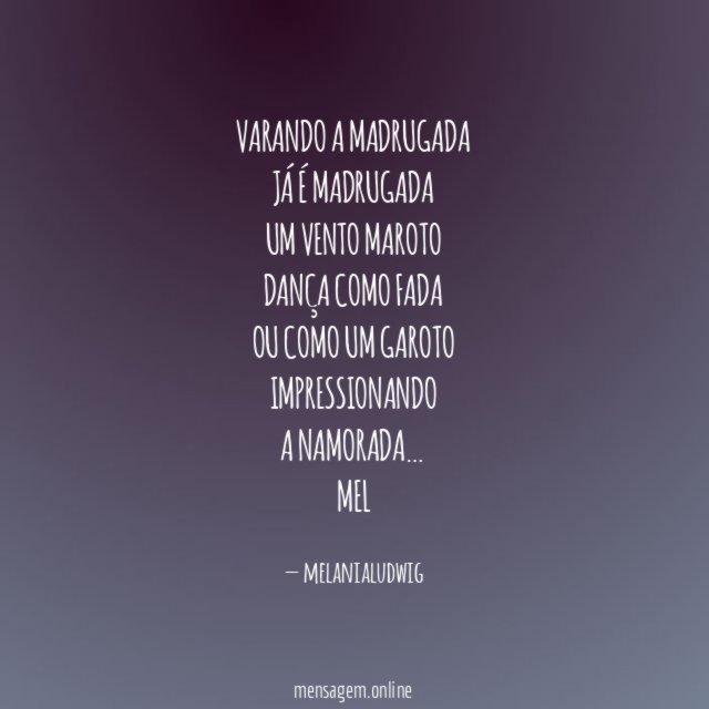 VARANDO A MADRUGADA
