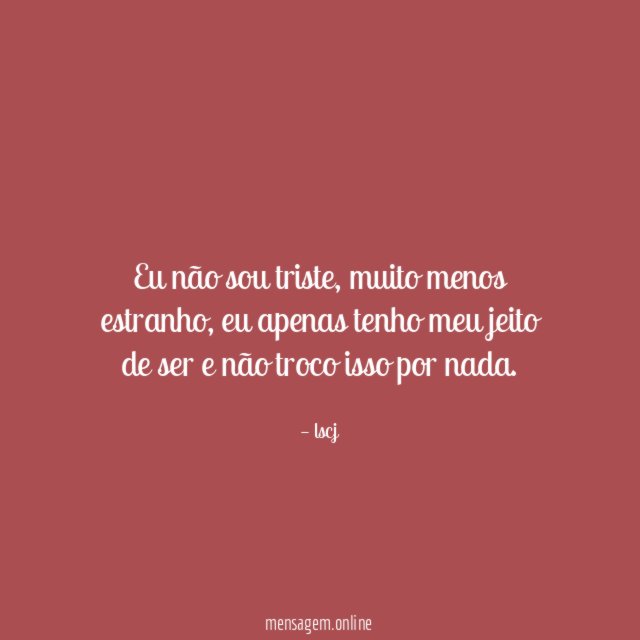 Eu não sou triste